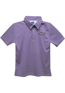 Vive La Fete James Madison Dukes Toddler Purple Pencil Stripe Short Sleeve Polo Shirt