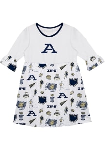 Vive La Fete Akron Zips Toddler White Impressions Long Sleeve Dress