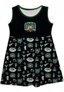 Vive La Fete Ohio Bobcats Toddler Girls Black Impressions Short Sleeve Dress