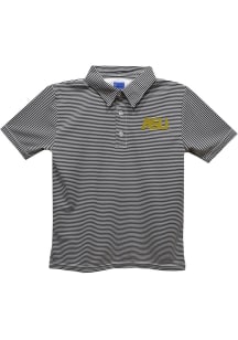 Vive La Fete Alabama State Hornets Youth Black Pencil Stripe Short Sleeve Polo Shirt