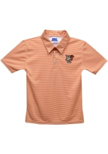 Vive La Fete Bowling Green Falcons Youth Orange Pencil Stripe Short Sleeve Polo Shirt