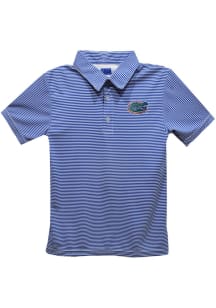 Vive La Fete Florida Gators Youth Blue Pencil Stripe Short Sleeve Polo Shirt
