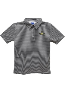 Vive La Fete Northern Kentucky Norse Youth Black Pencil Stripe Short Sleeve Polo Shirt