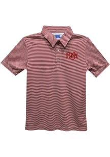 Vive La Fete New Mexico Lobos Youth Red Pencil Stripe Short Sleeve Polo Shirt