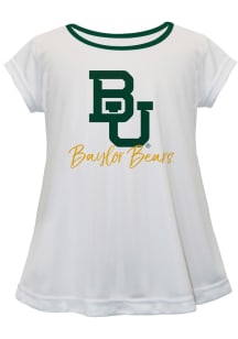 Vive La Fete Baylor Bears Infant Girls Script Blouse Short Sleeve T-Shirt White