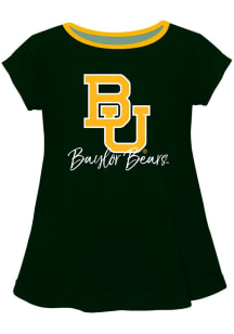 Vive La Fete Baylor Bears Infant Girls Script Blouse Short Sleeve T-Shirt Green