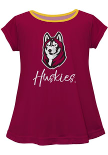 Vive La Fete Bloomsburg University Huskies Infant Girls Script Blouse Short Sleeve T-Shirt Maroon