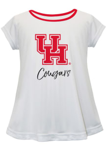 Vive La Fete Houston Cougars Infant Girls Script Blouse Short Sleeve T-Shirt White