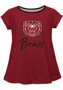 Vive La Fete Missouri State Bears Infant Girls Script Blouse Short Sleeve T-Shirt Maroon