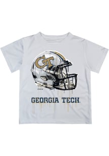 Vive La Fete GA Tech Yellow Jackets Youth White Helmet Short Sleeve T-Shirt