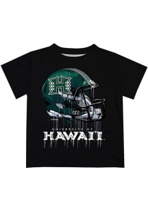 Vive La Fete Hawaii Warriors Youth Black Helmet Short Sleeve T-Shirt
