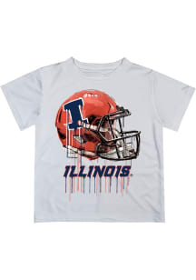 Vive La Fete Illinois Fighting Illini Youth White Helmet Short Sleeve T-Shirt