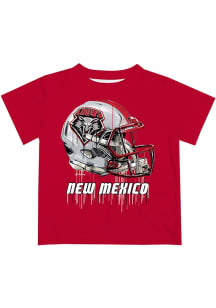 Vive La Fete New Mexico Lobos Youth Red Helmet Short Sleeve T-Shirt