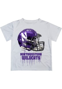 Vive La Fete Northwestern Wildcats Youth White Helmet Short Sleeve T-Shirt