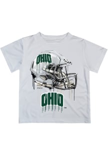 Vive La Fete Ohio Bobcats Youth White Helmet Short Sleeve T-Shirt