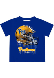 Vive La Fete Pitt Panthers Youth Blue Helmet Short Sleeve T-Shirt