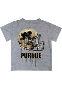 Vive La Fete Purdue Boilermakers Youth Grey Helmet Short Sleeve T-Shirt