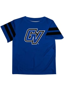 Vive La Fete Grand Valley State Lakers Youth Blue Stripes Short Sleeve T-Shirt