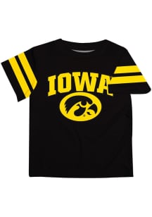 Vive La Fete Iowa Hawkeyes Youth Black Stripes Short Sleeve T-Shirt