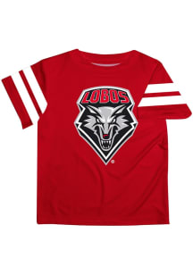 Vive La Fete New Mexico Lobos Youth Red Stripes Short Sleeve T-Shirt