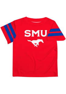 Vive La Fete SMU Mustangs Youth Red Stripes Short Sleeve T-Shirt