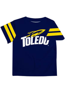 Vive La Fete Toledo Rockets Youth Blue Stripes Short Sleeve T-Shirt
