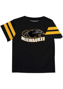 Vive La Fete Milwaukee Panthers Youth Black Stripes Short Sleeve T-Shirt
