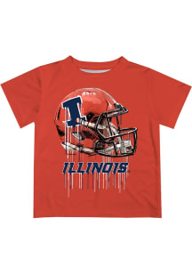 Vive La Fete Illinois Fighting Illini Infant Helmet Short Sleeve T-Shirt Orange