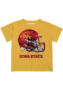 Vive La Fete Iowa State Cyclones Infant Helmet Short Sleeve T-Shirt Gold