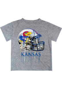 Vive La Fete Kansas Jayhawks Infant Helmet Short Sleeve T-Shirt Grey