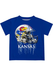 Vive La Fete Kansas Jayhawks Infant Helmet Short Sleeve T-Shirt Blue