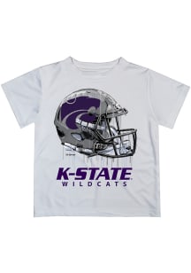 Vive La Fete K-State Wildcats Infant Helmet Short Sleeve T-Shirt White