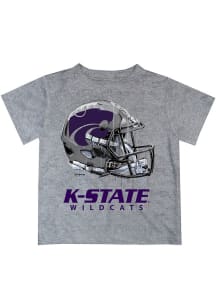 Vive La Fete K-State Wildcats Infant Helmet Short Sleeve T-Shirt Grey
