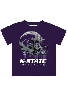 Vive La Fete K-State Wildcats Infant Helmet Short Sleeve T-Shirt Purple