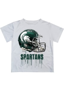 Vive La Fete Michigan State Spartans Infant Helmet Short Sleeve T-Shirt White