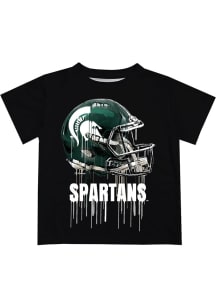 Vive La Fete Michigan State Spartans Infant Helmet Short Sleeve T-Shirt Black