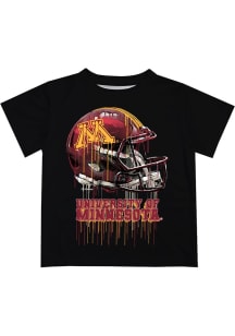 Vive La Fete Minnesota Golden Gophers Infant Helmet Short Sleeve T-Shirt Black