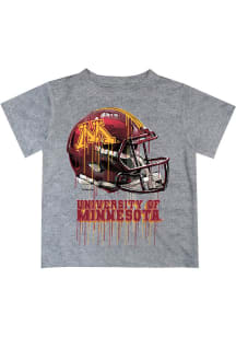 Vive La Fete Minnesota Golden Gophers Infant Helmet Short Sleeve T-Shirt Grey