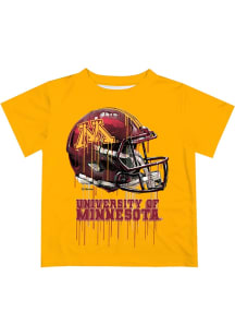 Vive La Fete Minnesota Golden Gophers Infant Helmet Short Sleeve T-Shirt Gold