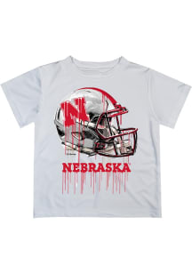 Vive La Fete Nebraska Cornhuskers Infant Helmet Short Sleeve T-Shirt White