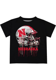Vive La Fete Nebraska Cornhuskers Infant Helmet Short Sleeve T-Shirt Black