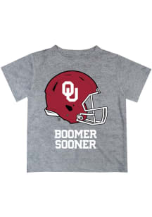 Vive La Fete Oklahoma Sooners Infant Helmet Short Sleeve T-Shirt Grey