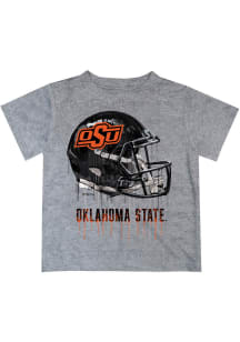 Vive La Fete Oklahoma State Cowboys Infant Helmet Short Sleeve T-Shirt Grey