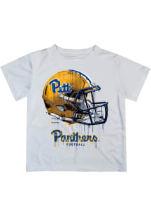 Vive La Fete Pitt Panthers Infant Helmet Short Sleeve T-Shirt White