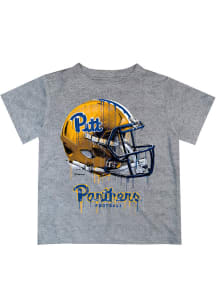 Vive La Fete Pitt Panthers Infant Helmet Short Sleeve T-Shirt Grey