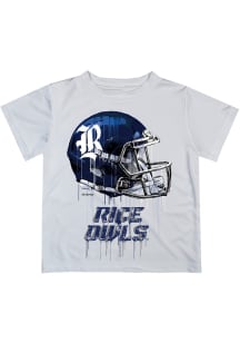 Vive La Fete Rice Owls Infant Helmet Short Sleeve T-Shirt White