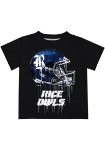 Vive La Fete Rice Owls Infant Helmet Short Sleeve T-Shirt Black