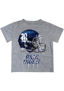 Vive La Fete Rice Owls Infant Helmet Short Sleeve T-Shirt Grey