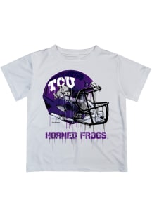 Vive La Fete TCU Horned Frogs Infant Helmet Short Sleeve T-Shirt White