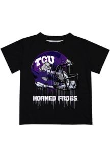 Vive La Fete TCU Horned Frogs Infant Helmet Short Sleeve T-Shirt Black